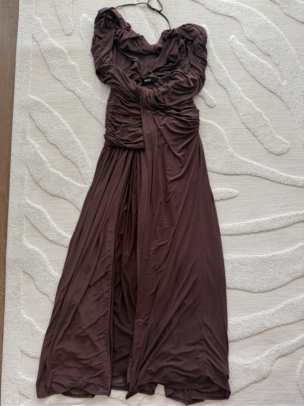 Baby Boo ROMILLY GOWN - PLUM BROWN - Picture 4 of 7